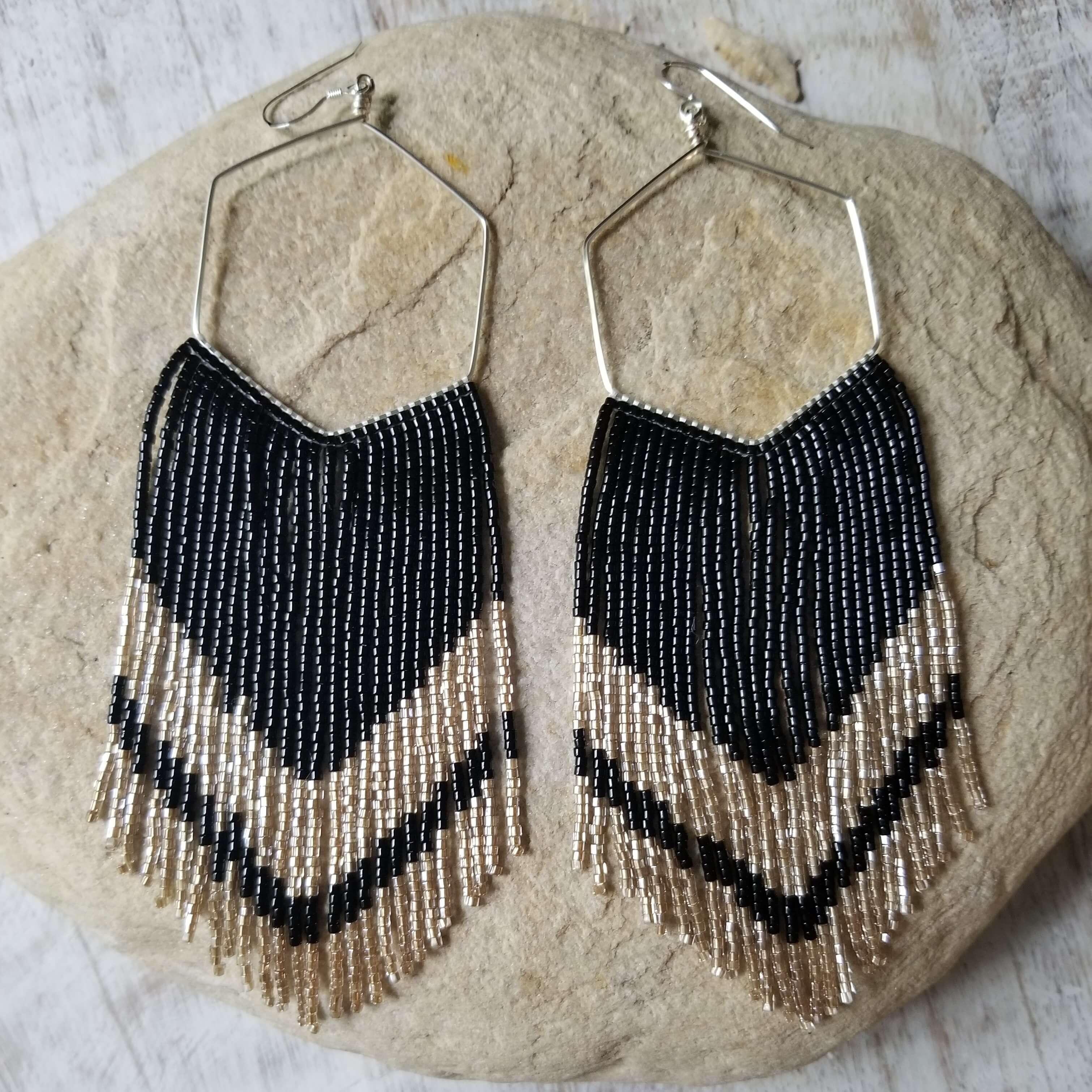 Silver Creek Beaded Fringe Earrings