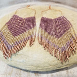 Twilight Large Beaded Fringe Shoulder Duster Earrings
