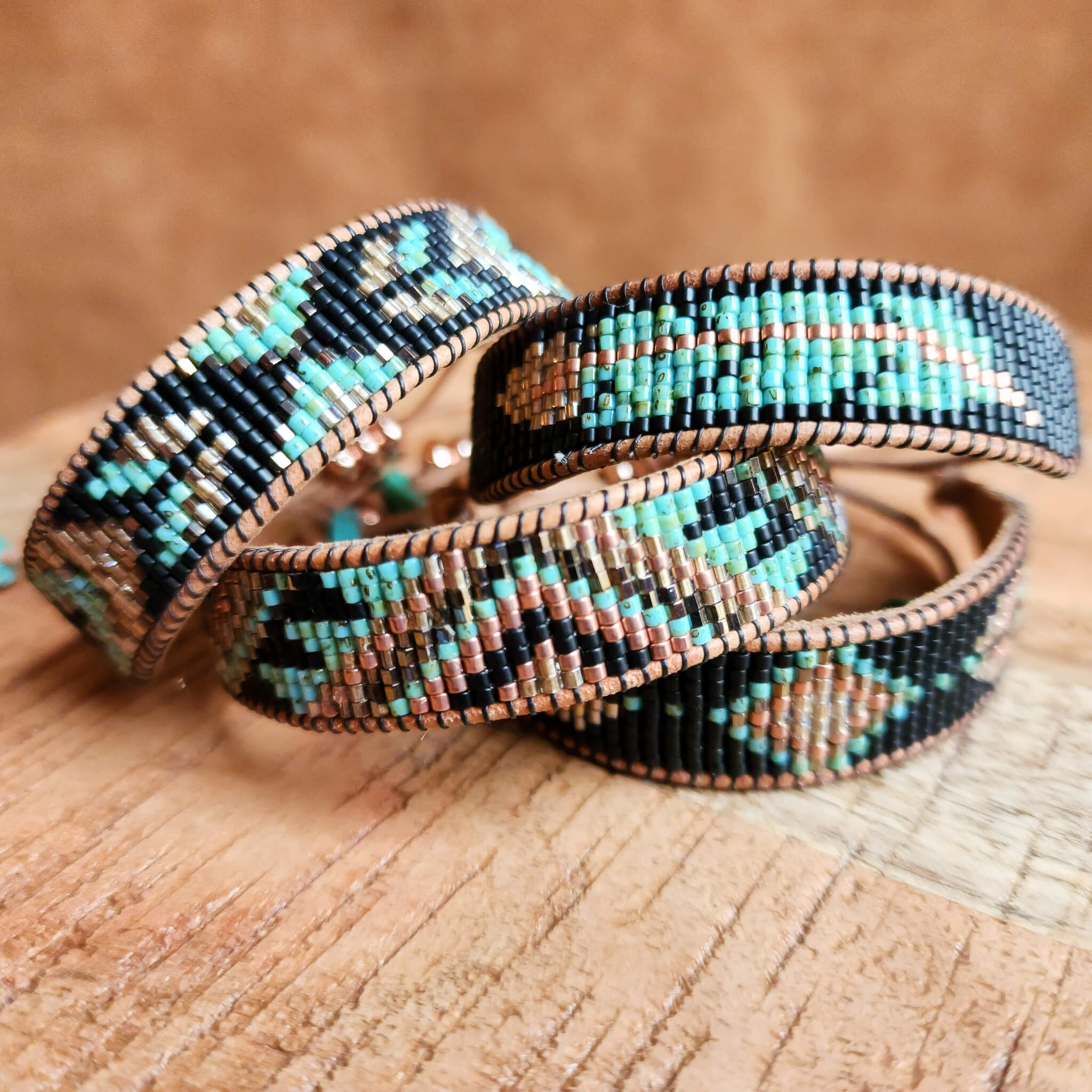 Native Inspired Seed Bead Bangle Bracelet - Mia Jewel Shop - Gift