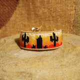 Solar Eclipse Over the Desert Large Cactus Bracelet