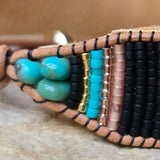 Echoed Truth Flight of Courage Turquoise Medium Beaded Cuff Bracelet