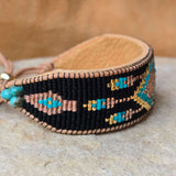 Echoed Truth Dream Catcher Turquoise Large Beaded Cuff Bracelet