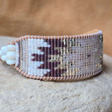 Lucid Dreams Warrior White and Purple Opal Bracelet Large