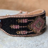 Rooted Radiance Dream Catcher Garnet Large Beaded Cuff Bracelet