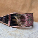 Rooted Radiance Warrior Garnet Large Beaded Cuff Bracelet