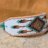 Patina Pulse Dream Catcher Turquoise Large Beaded Cuff Bracelet