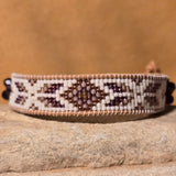 Twilight Flight of the Butterfly Amethyst Medium Beaded Cuff Bracelet