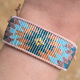 Emerald Earth | Warrior | Large Beaded Cuff Bracelet