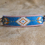 Flight of Courage Bracelet | Sapphire Glow Collection | Handmade Native American Beaded Cuff