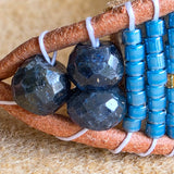 Flight of Courage Bracelet | Sapphire Glow Collection | Handmade Native American Beaded Cuff