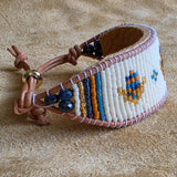 Indian Corn Bracelet | Sapphire Glow Collection | Handmade Native American Beaded Cuff