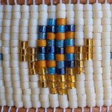 Indian Corn Bracelet | Sapphire Glow Collection | Handmade Native American Beaded Cuff