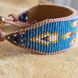 Dreamcatcher Bracelet | Sapphire Glow Collection | Handmade Native American Beaded Cuff