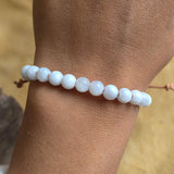 Moonstone 13 Moons Healing Stone Bracelet – Handmade Native American Jewelry