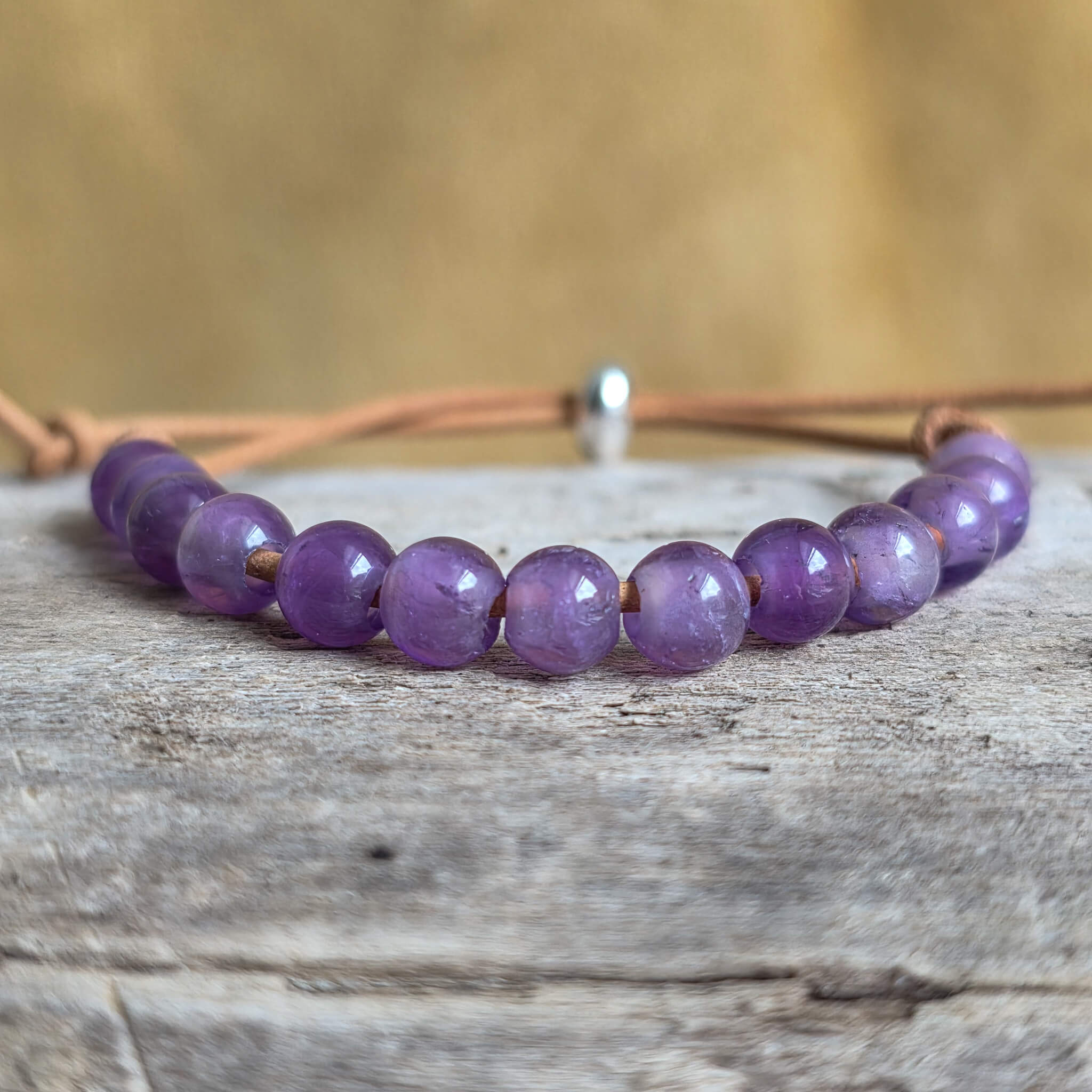 Amethyst 13 Moons Native American Healing Stone bracelet