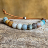 Amazonite 13 Moons Healing Stone Bracelet – Handmade Native American Jewelry