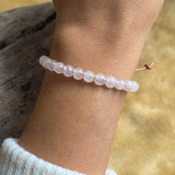 Rose Quartz 13 Moons Healing Stone Bracelet – Handmade Native American Jewelry