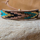 Echoed Truth Forward Motion Turquoise Medium Beaded Cuff Bracelet