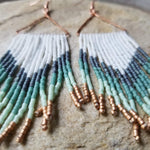 emerald city copper fringe earring bottom view