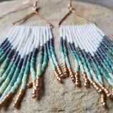 emerald city copper fringe earring bottom view