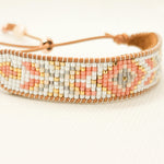 coral sands bracelet flight of the butterfly native American handmade beaded bracelet side view